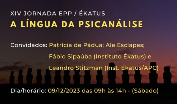 Linguapsicanalise_CAPA4 XV Jornada EPP/Ékatus - A Ficção da Psicanálise - 30/11/2024 às 09:00hs